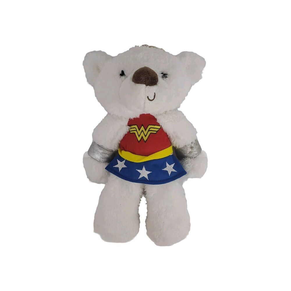 Gund DC Comics Wonder Woman Plush Teddy Bear White Stuffed Animal 14" Toy 2018